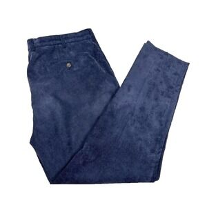 Peter Millar Mens 34x28‎ Nanoluxe Corduroy Chino Pants Blue Casual Golf Pants